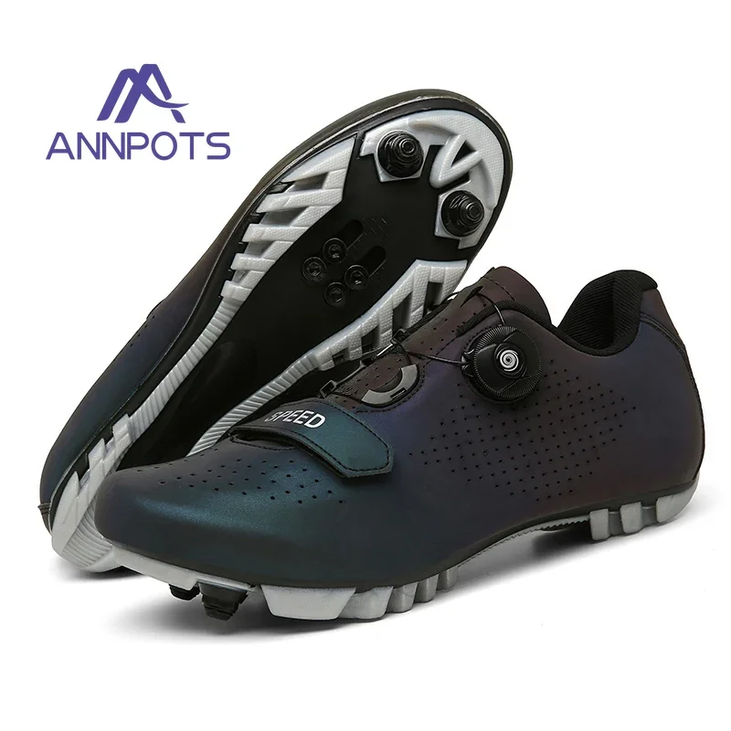 Men Mountain Bike Shoe SPD Self-Locking Bicycle Cleat Shoes Women Flat Speed Sneakers Ultralight Road Cycling Sneaker MTB Shoes