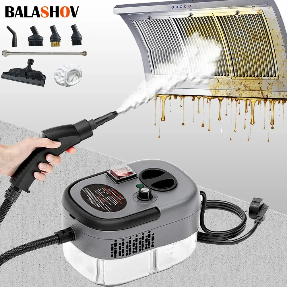 2500W Handheld Steam Cleaner High and Temperature Air Conditioner Kitchen Hood Car Steam Clean Machine Floor and More Cleaning