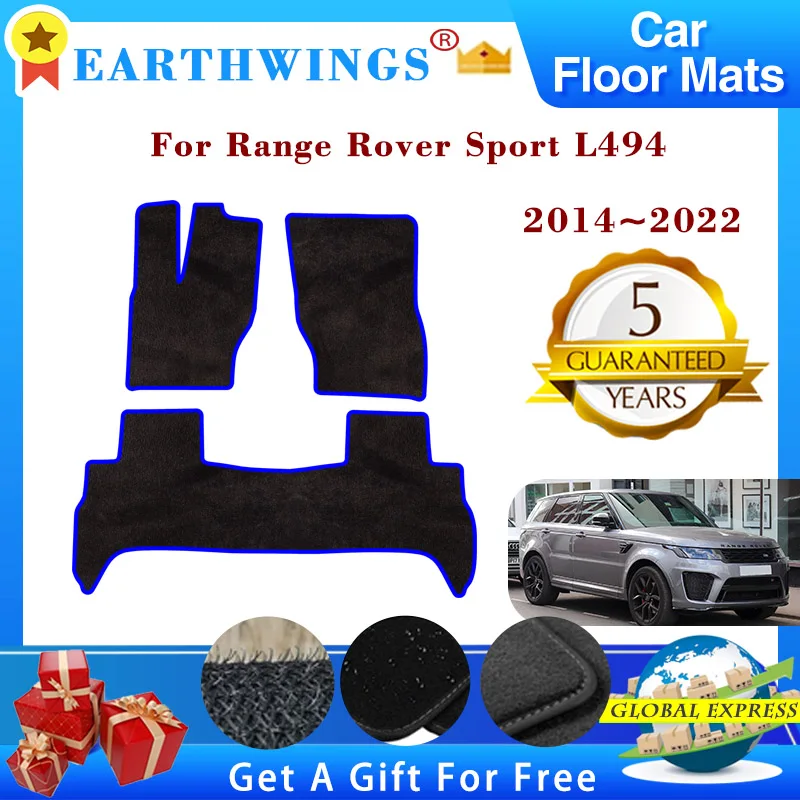 Car Floor Mats For Range Rover Sport L494 2018 2020 2014~2022 5 Seats Carpets Footpads Rugs Cover Foot Pads Stickers Accessories