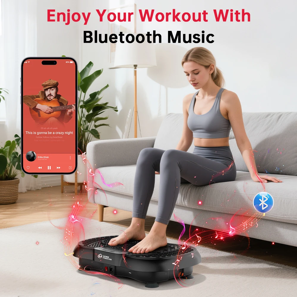 Vibration Plate Fitness Platform Full Body Shaker Exercise Machine for Weight Loss Fat Burning Power Waver Workout for Women Men