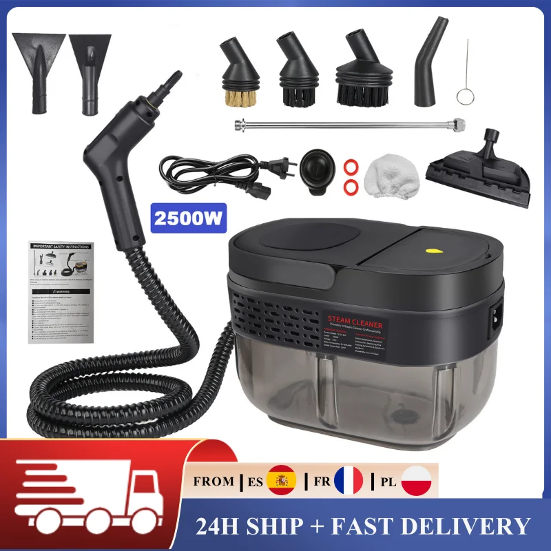 2500W Steam Cleaner 3Bar High Pressure &Temperature Steam Cleaning Machine Household Air Conditioner Kitchen Hood Car Jet Washer