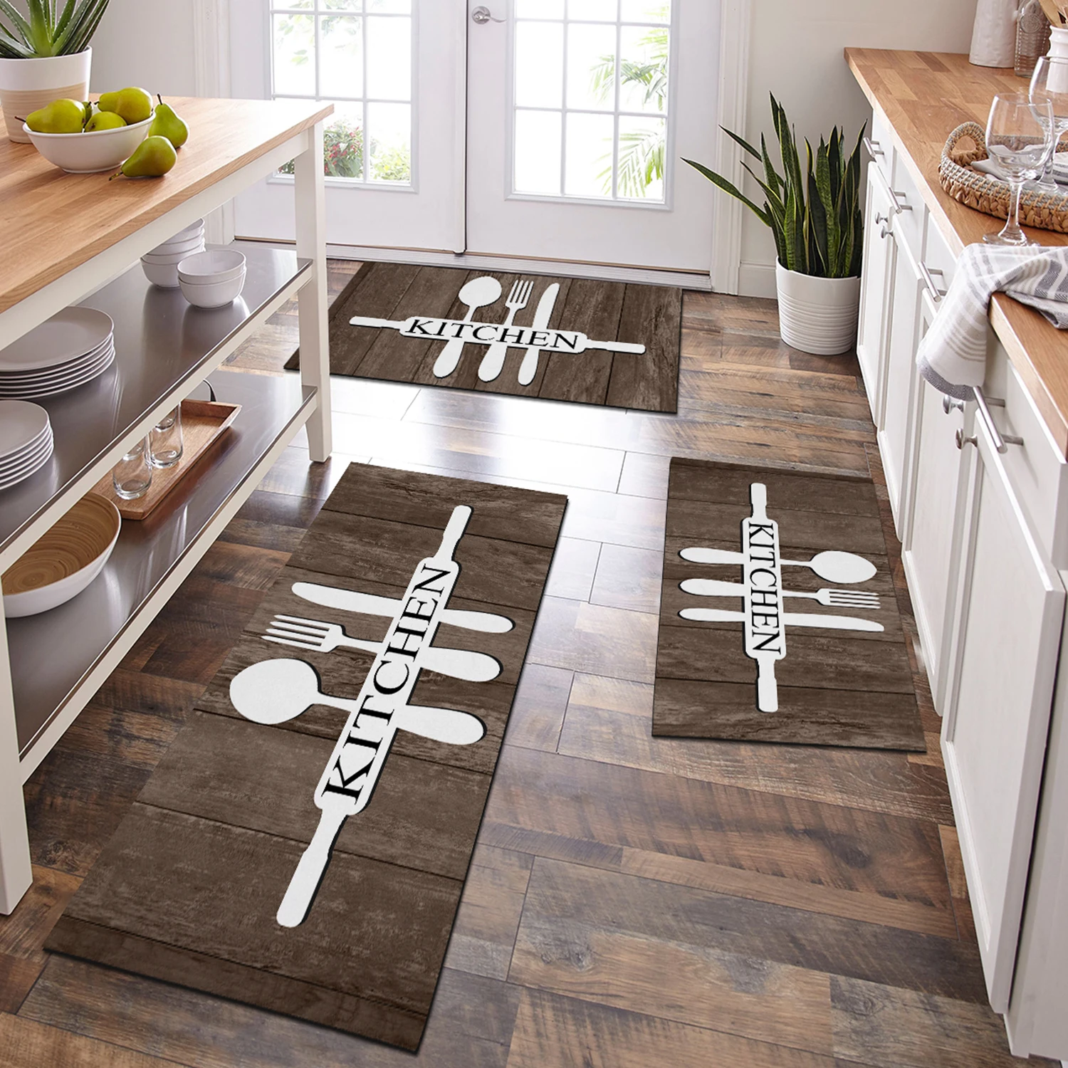 Kitchen oil-absorbing and water-absorbing floor mat, bedroom living room soft carpet, porch doormat, bathroom non-slip floor mat