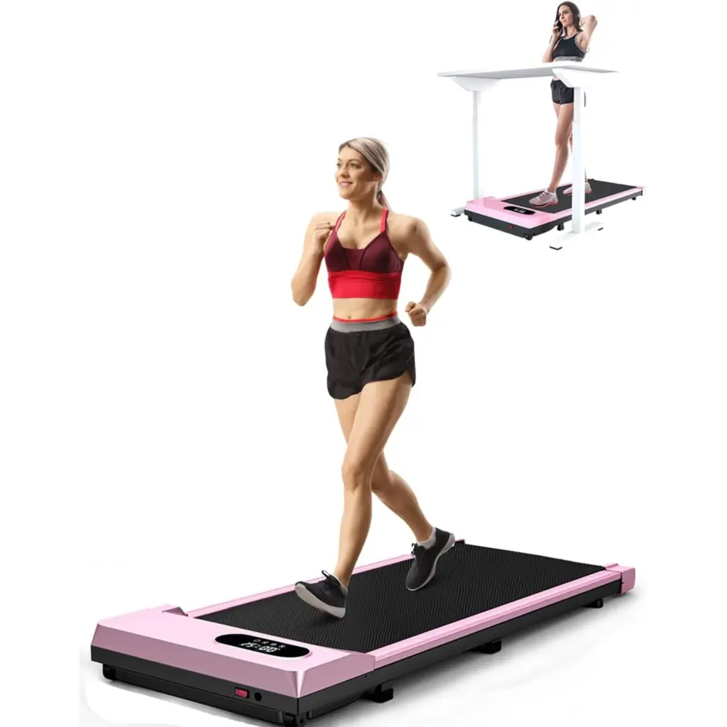 5MPH Portable Treadmill Home Quiet Lightweight Flat Treadmill pad 300lb Capacity 2.5HP Walking Pad Under Desk Treadmill