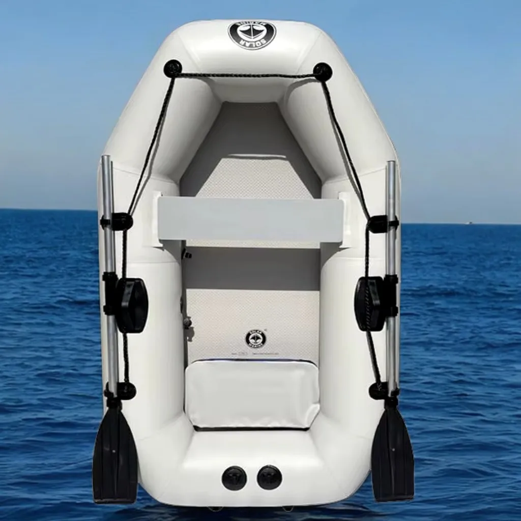 SOLARMARINE Inflatable Racing Boat, PVC Material, Laminated Wear-Resistant, Fishing Kayak, Oars Pump, 0.7mm, 200cm, 2 Persons