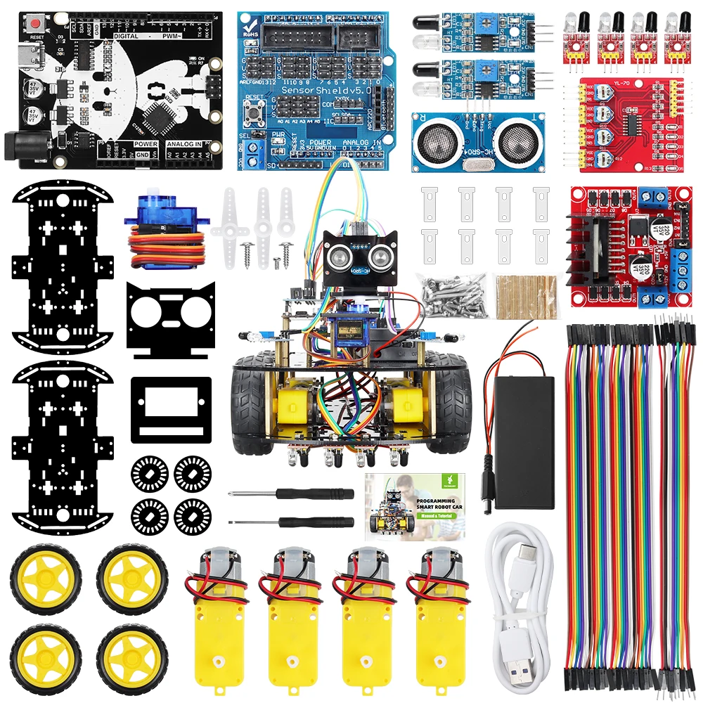 Smart Robot Car Automation Kits for Arduino Professional DIY Electronics Educational Robotic Kit Complete Programmable Set
