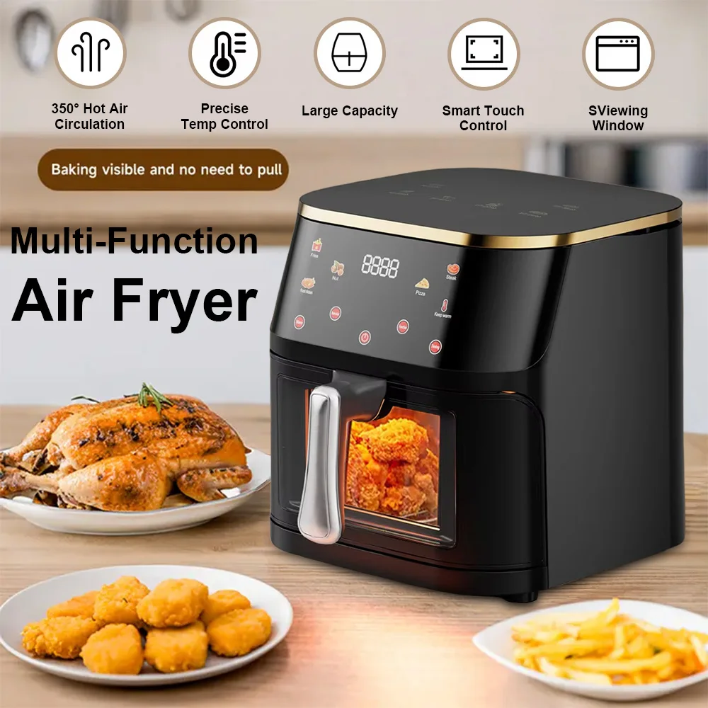 12L Extra Large Air Fryer Oven Digital Touchscreen with 8-in-1 Functions Healthy Low Fat Cooking UK Plug for Christmas Turkey