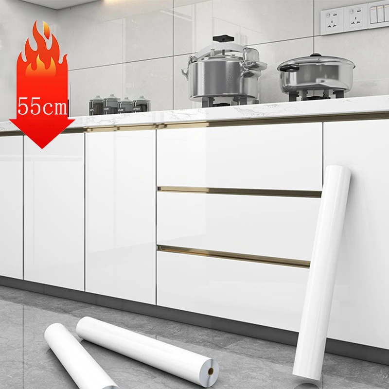 55cm Oil-proof and Water proof Kitchen Stickers Self Adhesive Wallpaper in Roll Marble Pattern Wallpaper for Home Decoration