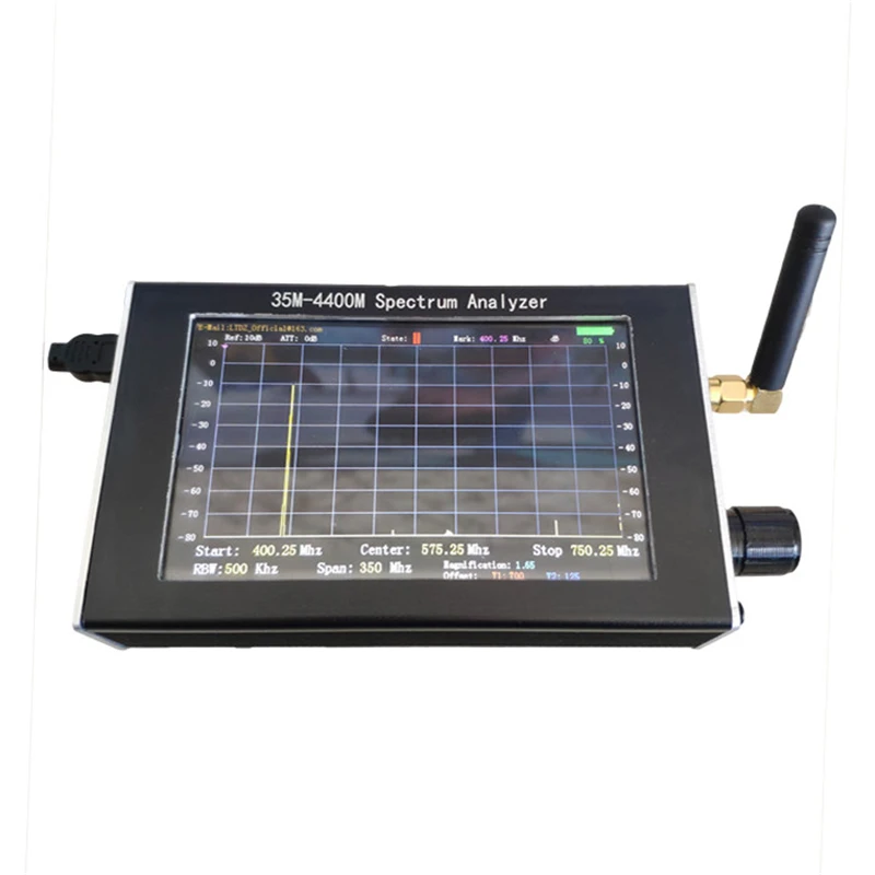 New 4.3 inch Display 35MHz~4.4GHz Handheld Spectrum Analyzer Signal Generator With Tracking Source