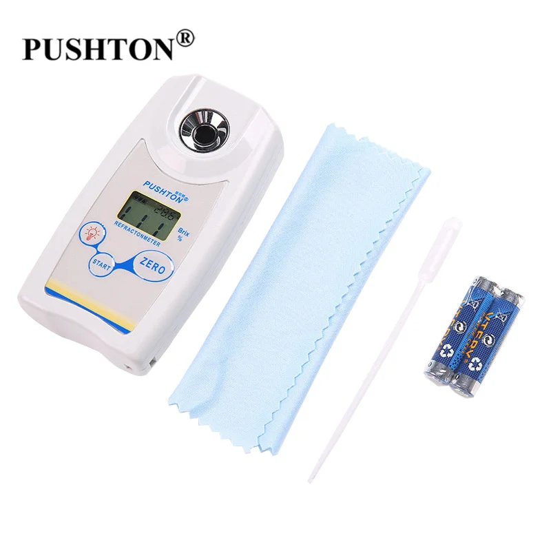 Digital Refractometer Brix Meter Saccharimeter Densimeter For Fruit Wine Beer Alcohol Sugar Concentration Tester 0.0-53%