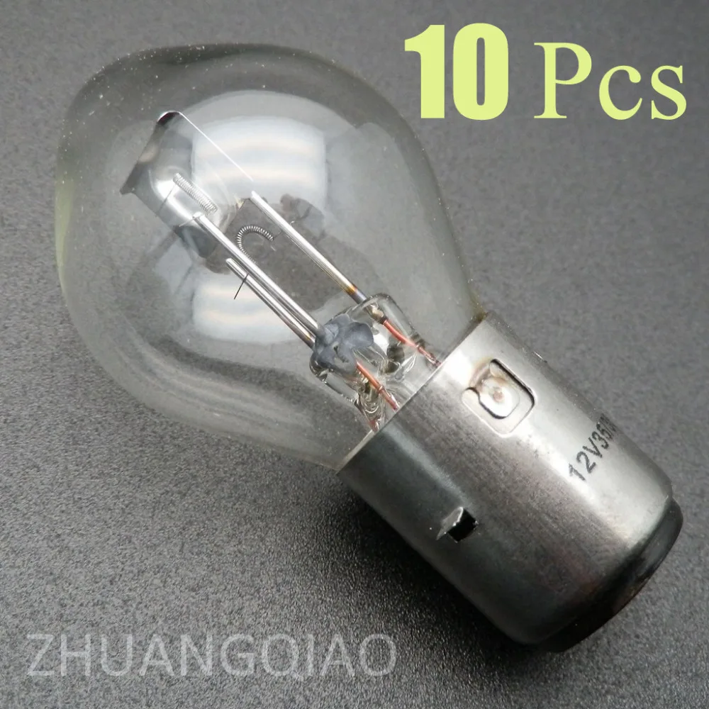 10/4/2/1 pcs Motorcycle lamp 12V 35/35W BA20D 50-150cc ATV Quad Chinese Scooter Motorbike Headlight Bulb Ba20d Standard