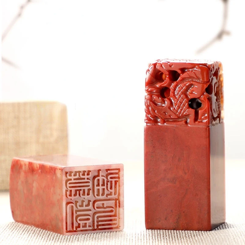 Personal Seal Traditional Handmade Customized Chinese Name Stamp Stone Gift Seal For Calligraphy Painting Study Room Decoration