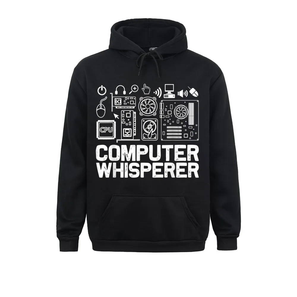 Computer Whisperer IT Tech Support Nerds Geek T-Shirt Mens Sweatshirts Company Spring/Autumn Long Sleeve Hoodies Clothes