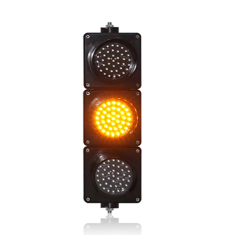 DC12V DC24V AC85-265V new design 100mm PC housing Clear Lens red yellow green LED traffic signal light mini toy traffic signal