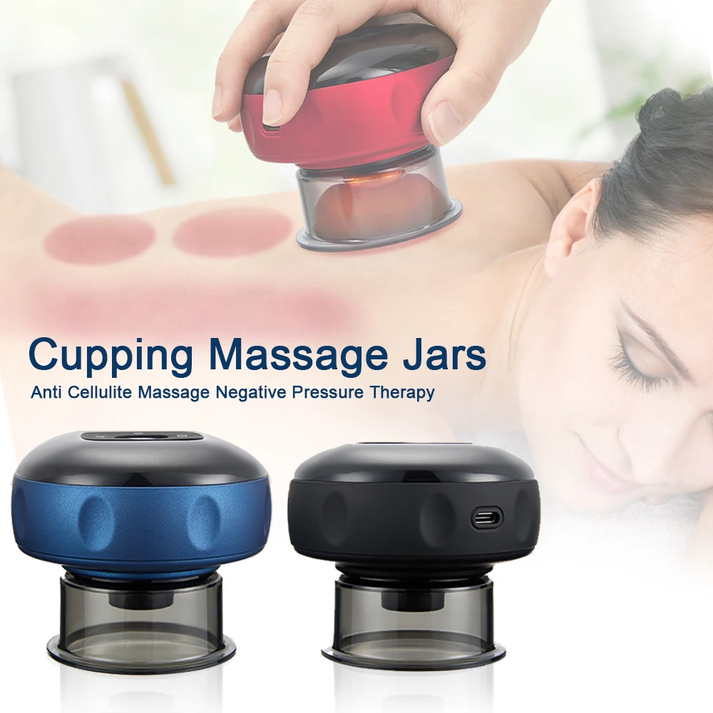 Electric Cupping Massage Jars Vacuum Suction Cups Anti Cellulite Massage for body Fat Burner Massage Body Cups Baguan