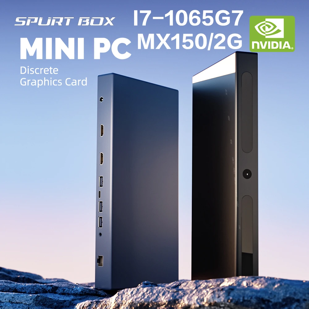 Spurt Box DIY MINI PC Intel Core UHD MX150 Graphics 10Th Gen I3-1005G1 I5-1035G1 I7-1065G7 DDR4 8G/16G 512G 1TB Desktop Computer