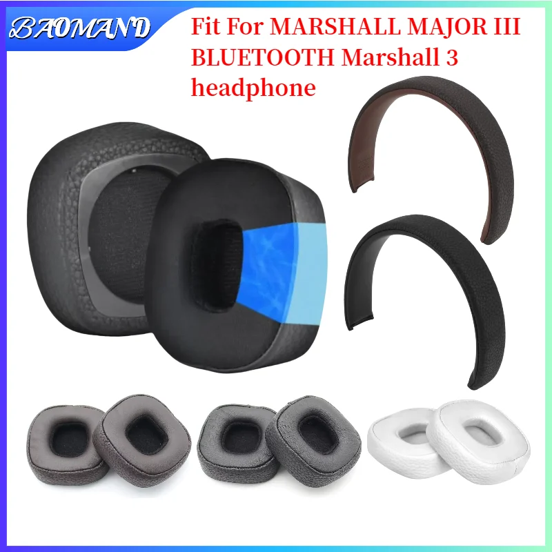 1 set Replacement Earpads Headband for MARSHALL MAJOR III BLUETOOTH Marshall 3 generation Headphone Protein Earmuff Sleeve
