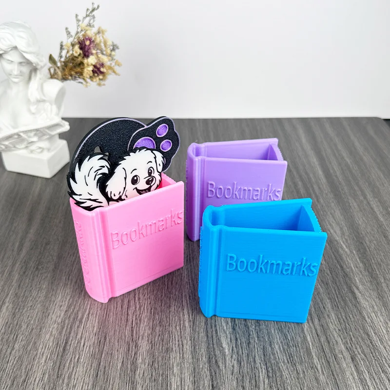 3D Printed Bookmark Holder & Book Rest - Mini Book Shape Stand for Reading, Desktop Decor, Ideal Gift for Readers, Writers