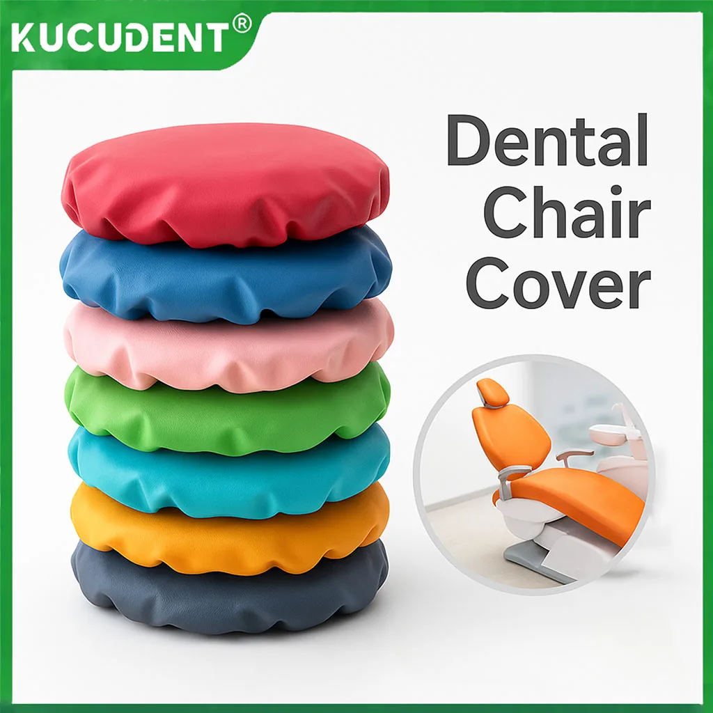 4Pcs/Set Dental Chair Cover Unit PU Leather Seat Elastic Waterproof Protective Protector Chairs Case Dentistry Lab Equipment