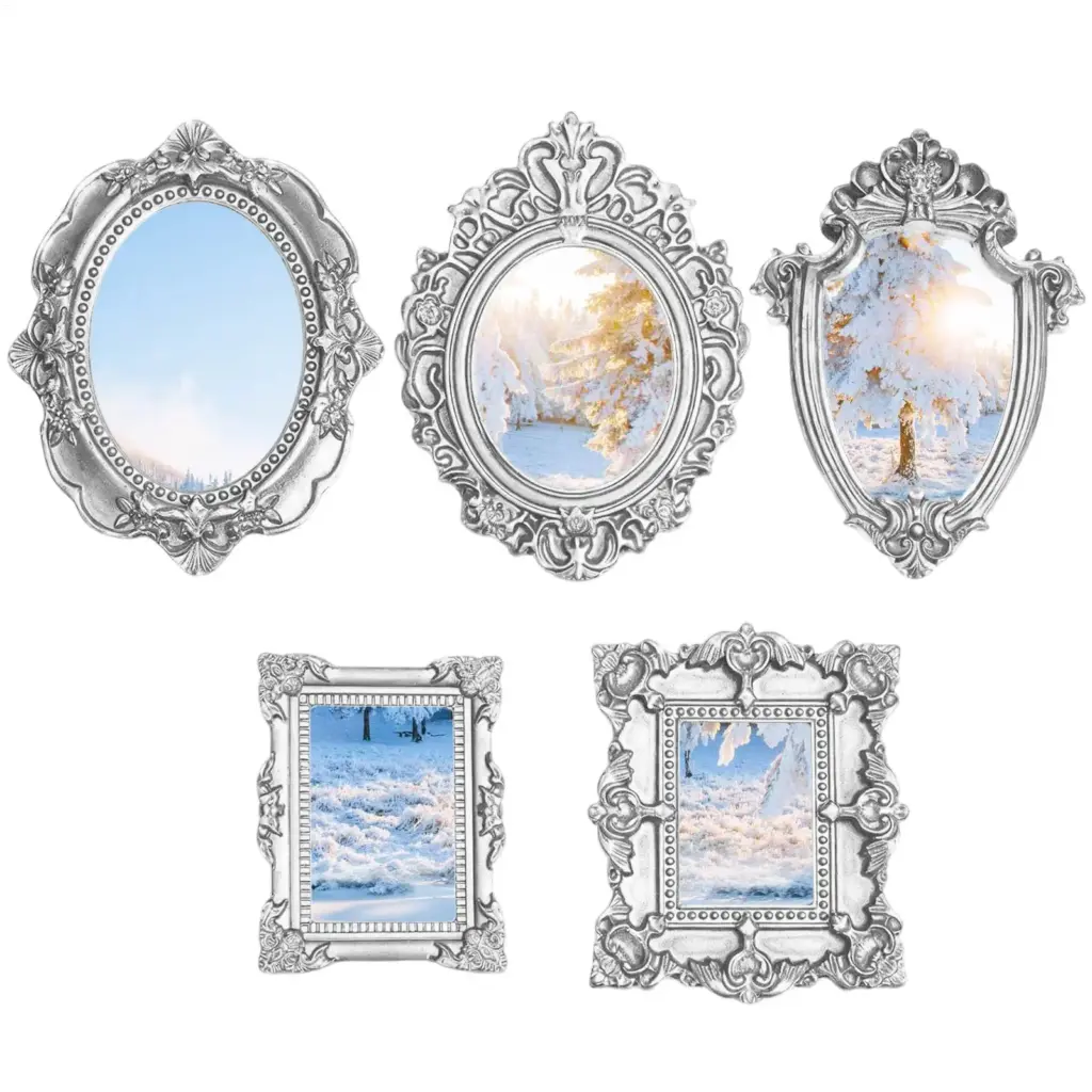Mini Photo Frame 5-Piece Photo Holder Wall Decor Small Picture Frame for Photography Bedroom Living Room Nursery Office School