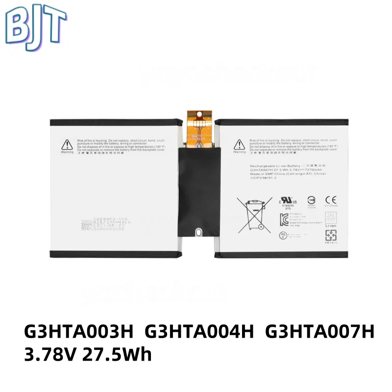 3.78V 27.5Wh 7270mAh New G3HTA003H G3HTA004H G3HTA007H Laptop Battery for Microsoft Surface 3 1645 Series Tablet PC Lithium-ion