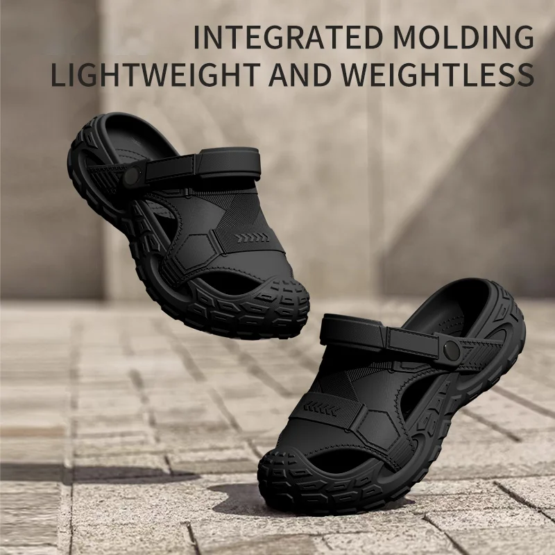 Men's Outdoor Summer Wearable Clog Shoes Anti-Slip Breathable Odor-Resistant Slip-Resistant Sandals