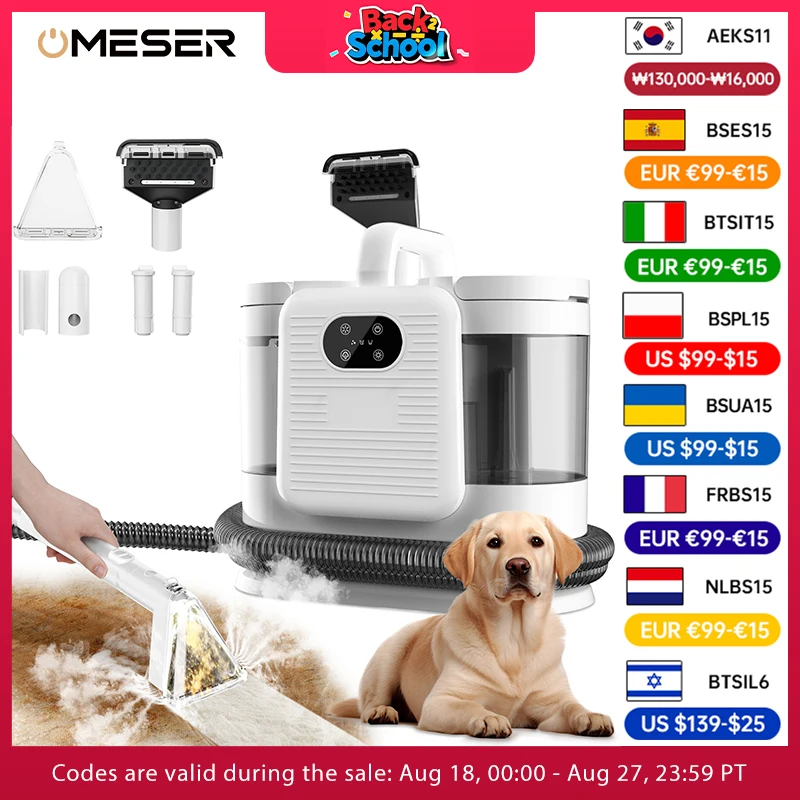 OMESER C988 Steam Spot Cleaner 15kpa 1650w Vacuum Cleaner Spray Suction Integrated Handheld Cleaning Carpet Cleaner Machine