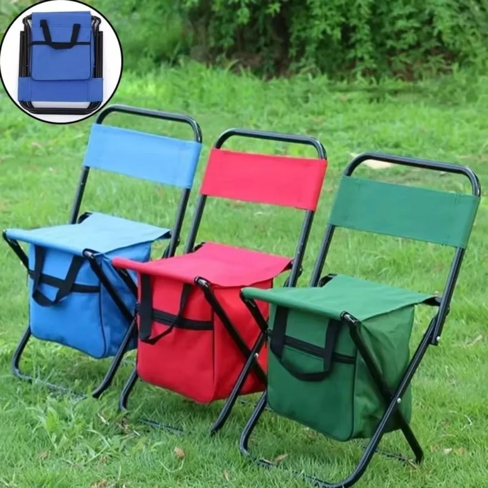 Wear-resistant Foldable Fishing Chair Expandable Stainless Steel Camping Chair Easy To Carry Foldable Travel Chair Hiking