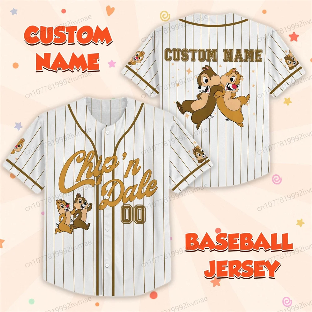 Personalized Bambi Thumper Series Baseball Jersey, Custom Thumper Jersey, Disney Birthday Gift, Magic Kingdom Button Shirt