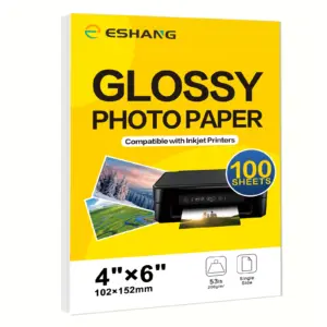 20/100 sheets 3R/4R/5R/A4 Glossy Photo Paper for Inkjet Printer, Bright Color, Suitable for Photography, Family, Festivals