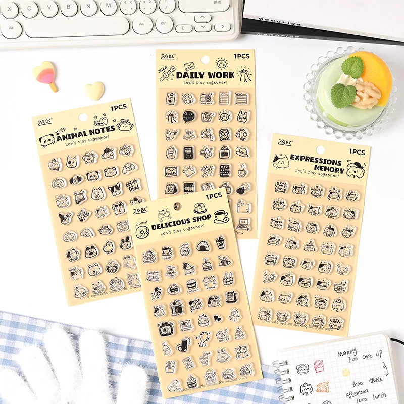 Cute Children's Silicone Seal Stamping Handbook Seal Art Decoration DIY Scrapbook Diary Album Student Stationery Aesthetic