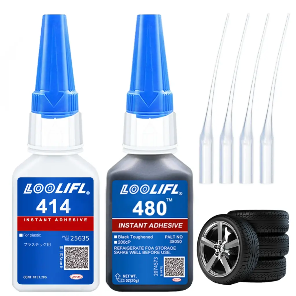 20g 380Tire Repair Adhesive 414 Super Adhesive Set - Ideal for plastic, metal, rubber, home repairs, DIY crafts, and car repairs