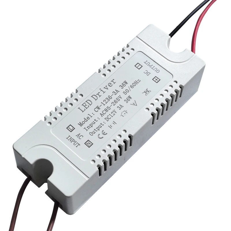 LED power supply DC 12V transformer switch driver 1A/2A/3A/5A adapter AC110V-220V 12W/24W/36W/60W for CCTV and LED strip ligh