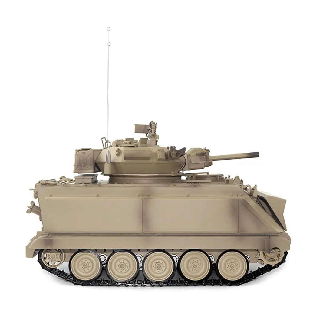 TD 1/16 RC Military Tank M2412-A M113A1 MRV 320 Turret Rotary Barrel Recoil Infrared Driving Wheel Remote Control Panzer Car Toy