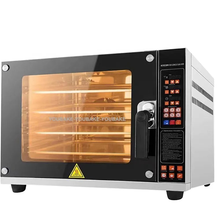 Electric Counter Top 4 Trays Hot Air Convection Oven for Restaurant & Home Kitchen Funtion Pizza Bread Baking Convention Oven