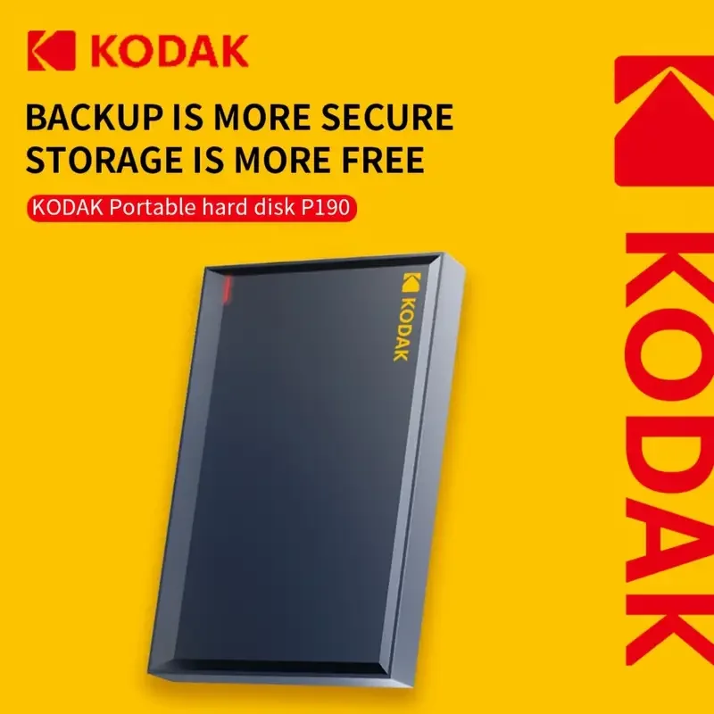 KODAK 2.5" HDD 2TB Portable Externa SSD 1TB 500GB Hard Drive 5Gbps USB3.0 High Speed HDD for Store Large Files Laptop Desktop