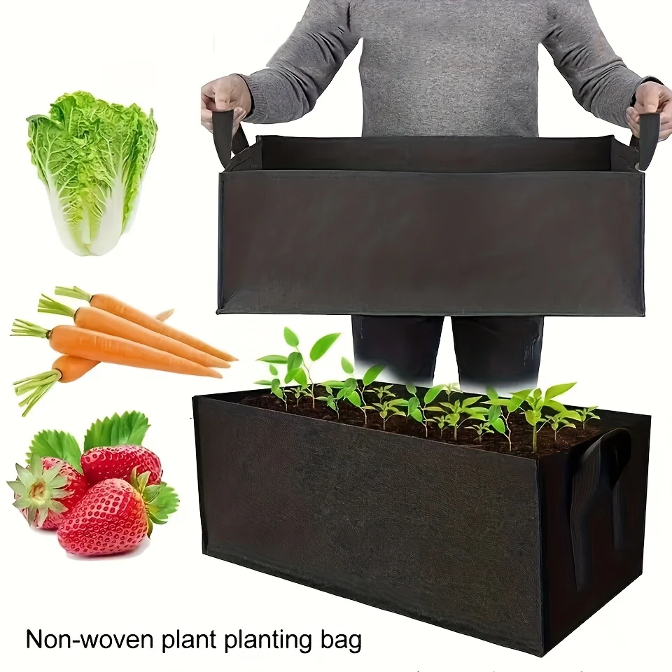 Multi sized garden planting bag with handle, suitable for vegetables, flowers, and seedlings, outdoor flower pots