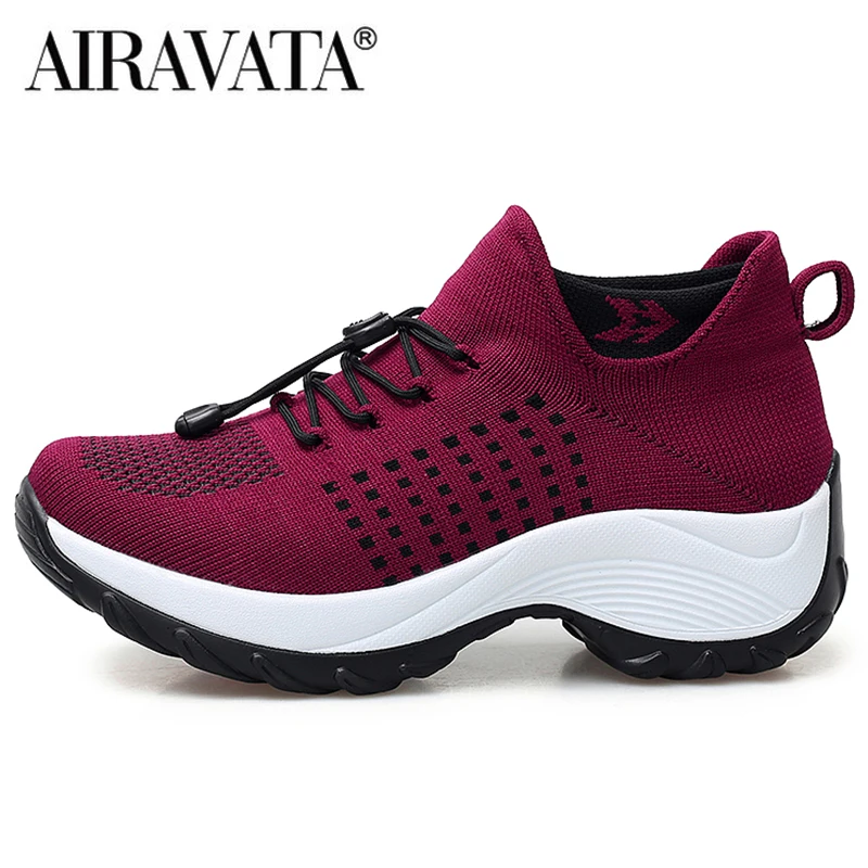 Women Walking Shoes Breathable Fly Weaving Sneakers Non Slip Casual Shoes 7 Color Size 35-45