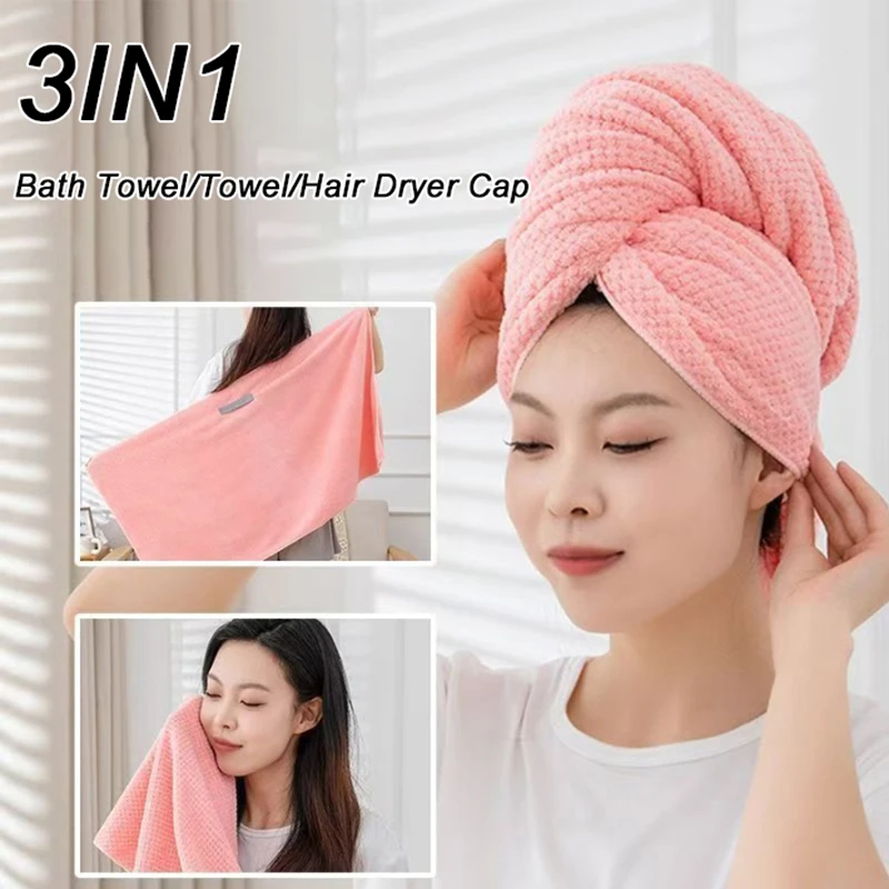 Microfiber Hair Towel Extra Large Wrap Quick Dry Hair Towel Wrap With Elastic Band , Ultra Absorbent Soft Hair Towel Wrap Turban