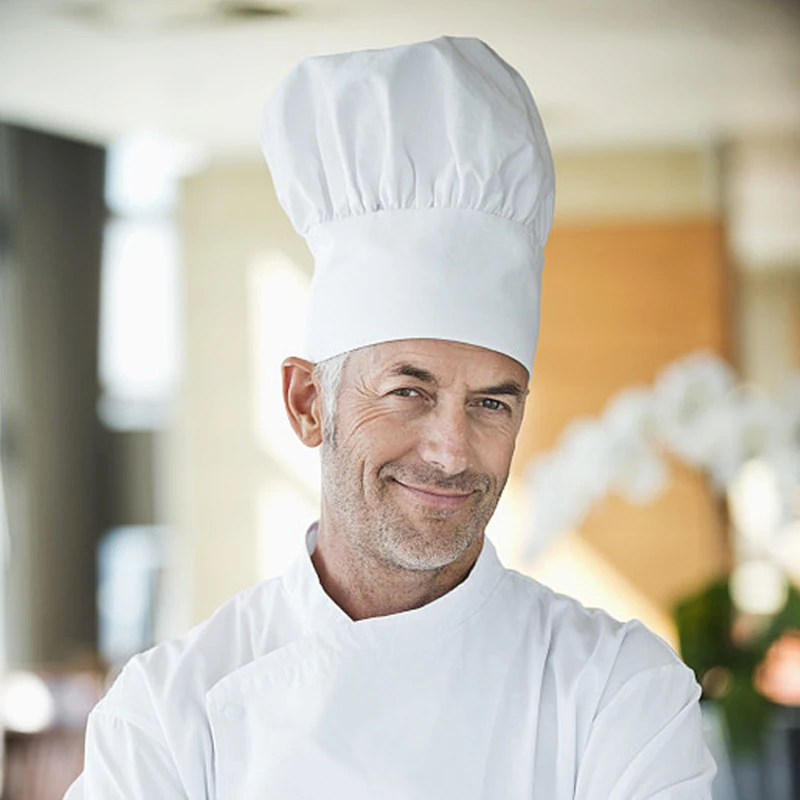 Adjustable Catering Cook Hat 3/2/1pcs Chef Kitchen Work Cap for Food Service Hotel Restaurant Canteen Household Cooking