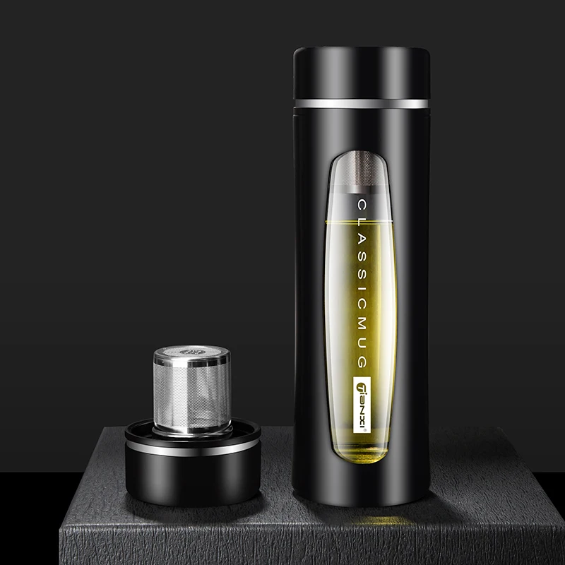 Double Glass Water Bottle With Lid Portable Insulation Insulation And Scalding Protection Tea Cup Girls Coffee Milk Juice Mug