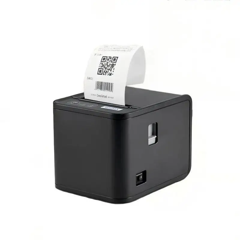 XP-T80 Restaurant Thermal Receipt Printer With Order Notification Automatic Paper Cutting HD Printing Logo Text Graphic QR Codes