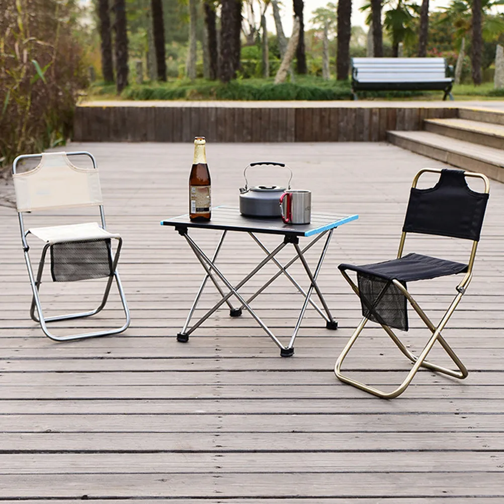 Heavy Duty Folding Stool for Camping Outdoor Adventures Fishing Travel Garden Portable Compact Design Black Folding Chair