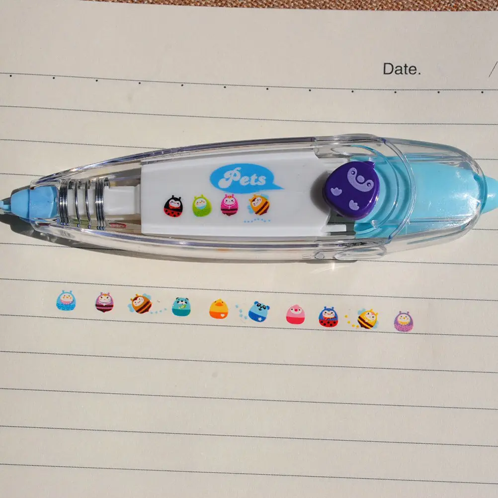 5pcs Correction Tape Cute Animal Scrapbooking Decorative Stationery Diy Notebook Album School Office Supply
