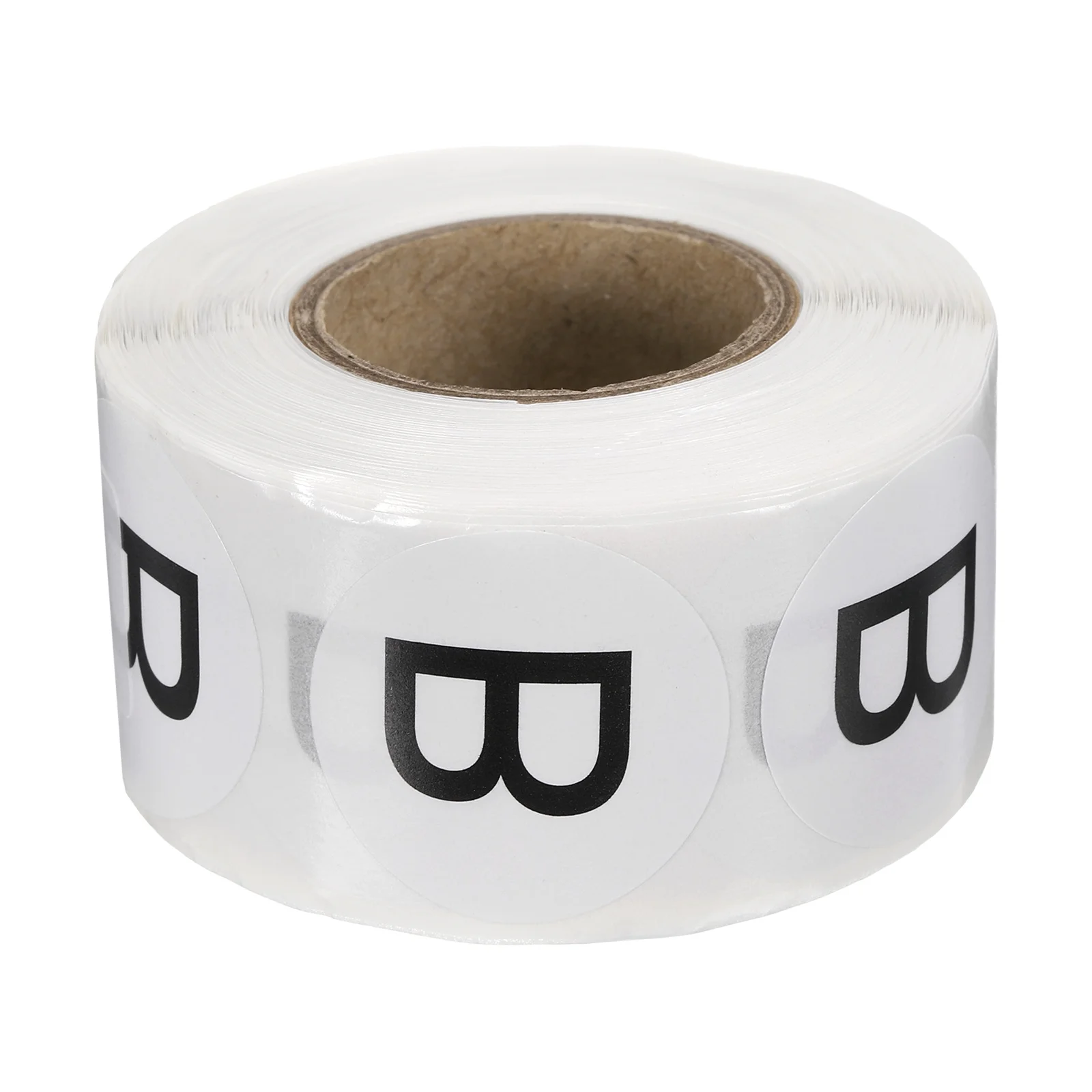 500Pcs/1Roll 25mm Letter Stickers Round Circle Dot Labels Semi-Gloss Paper Adhesive Sticker for Home Organization Office Storage