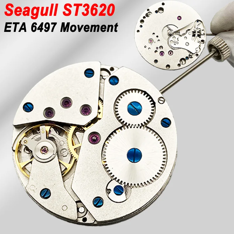 ST3620 Manual Movement - 17 Jewels High Compatibility, Core Part for Watch Modification Replacement for 6498/6497 Movement