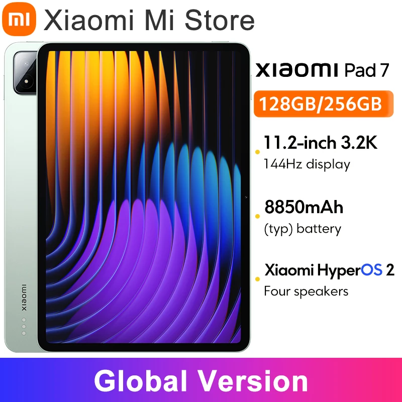 Global Version Xiaomi Pad 7 Mi Tablet 11.2" 3.2K 144Hz Display Adreno GPU 45W Turbo charge 8850mAh Snapdragon 7+ Gen 3