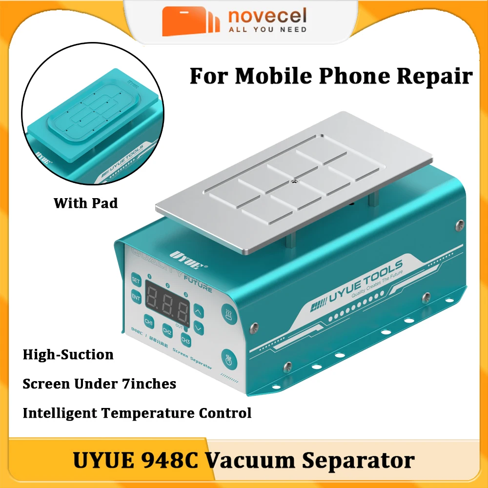 UYUE 948C High-Suction Vacuum Separator Machine for Mobile Phone Repair LCD Touch Screen 7 inches Glass Separation Heating Plate