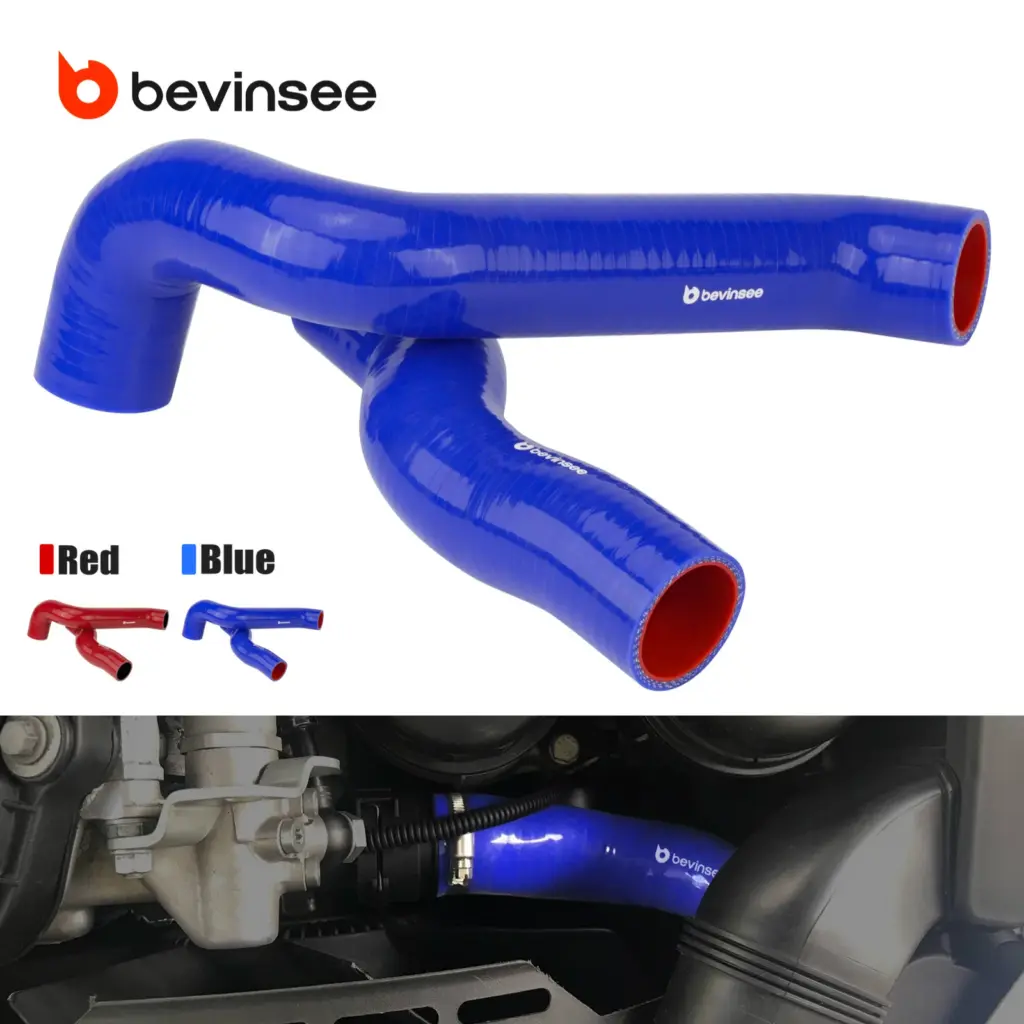 BEVINSEE Silicone Radiator Coolant Hose Kit for BMW E46 320i 323i 325i 328i 330i 323Ci 325Ci 328Ci 330Ci 325Xi 330Xi 1999-2006