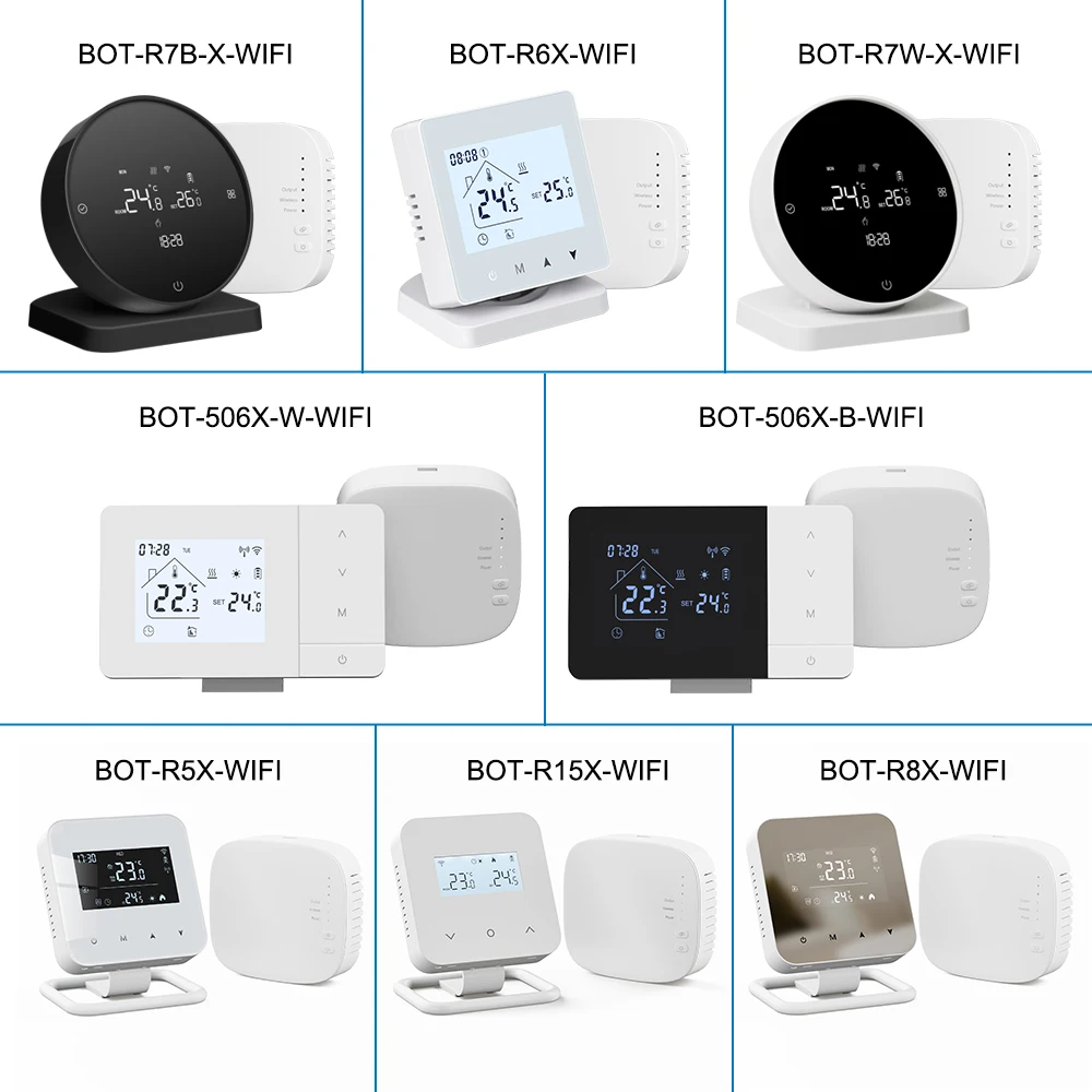 Smart Programmable Temperature Controller WiFi Wireless Thermostat for Gas Boiler Battery Control Floor Heating Water Tuya