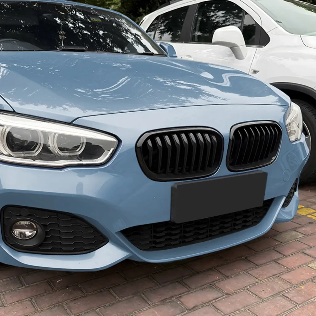 Front Hood Grille Racing Bumper Grill Exterior Black Grille Accessories For BMW 1 Series F20 2015-2019